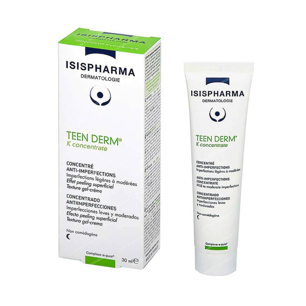 ISISPHARMA TEEN DERM K Concentrate (Tin derm K concentrate) Gel-cream conc. for prob. skin with lay down. or cf. st.vyr-ty, 30ml