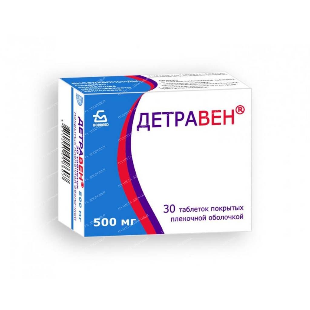 Detraven tablets p/o 500mg №10x6