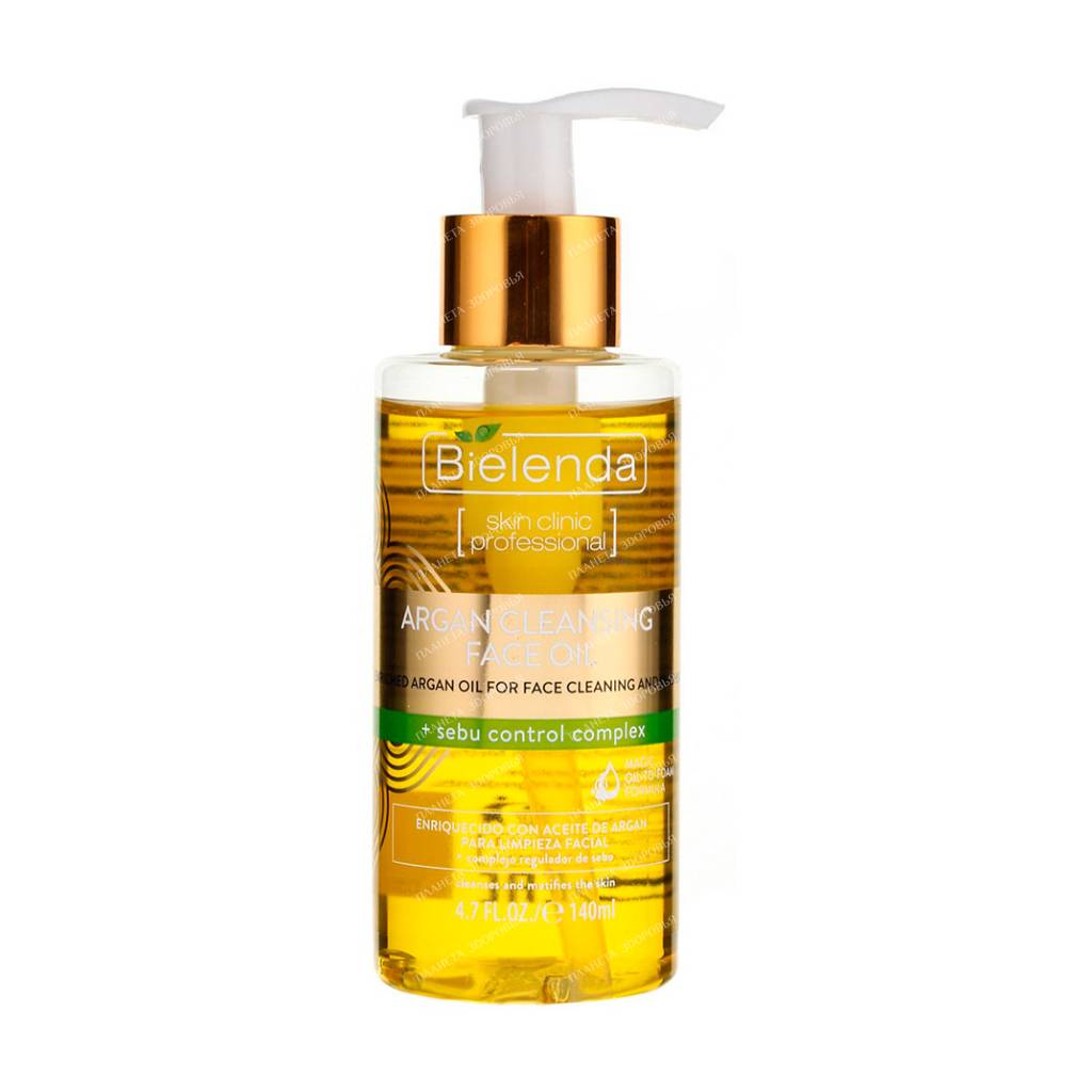 BIELENDA ARGAN CLEANSING FACE OIL Hydrophilic cleansing oil with sebu control complex, 140 ml
