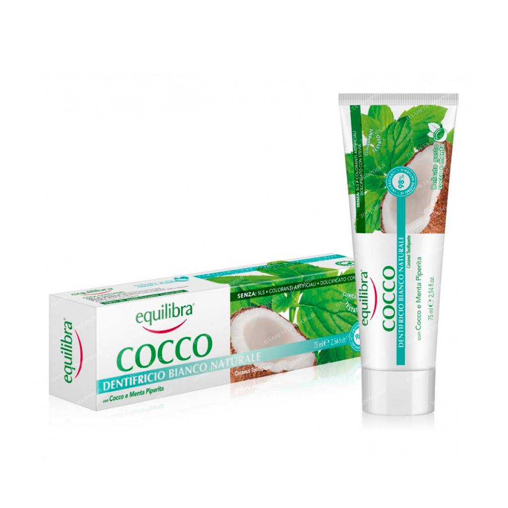 EQUILIBRA Coconut Toothpaste Natural White 75 ml