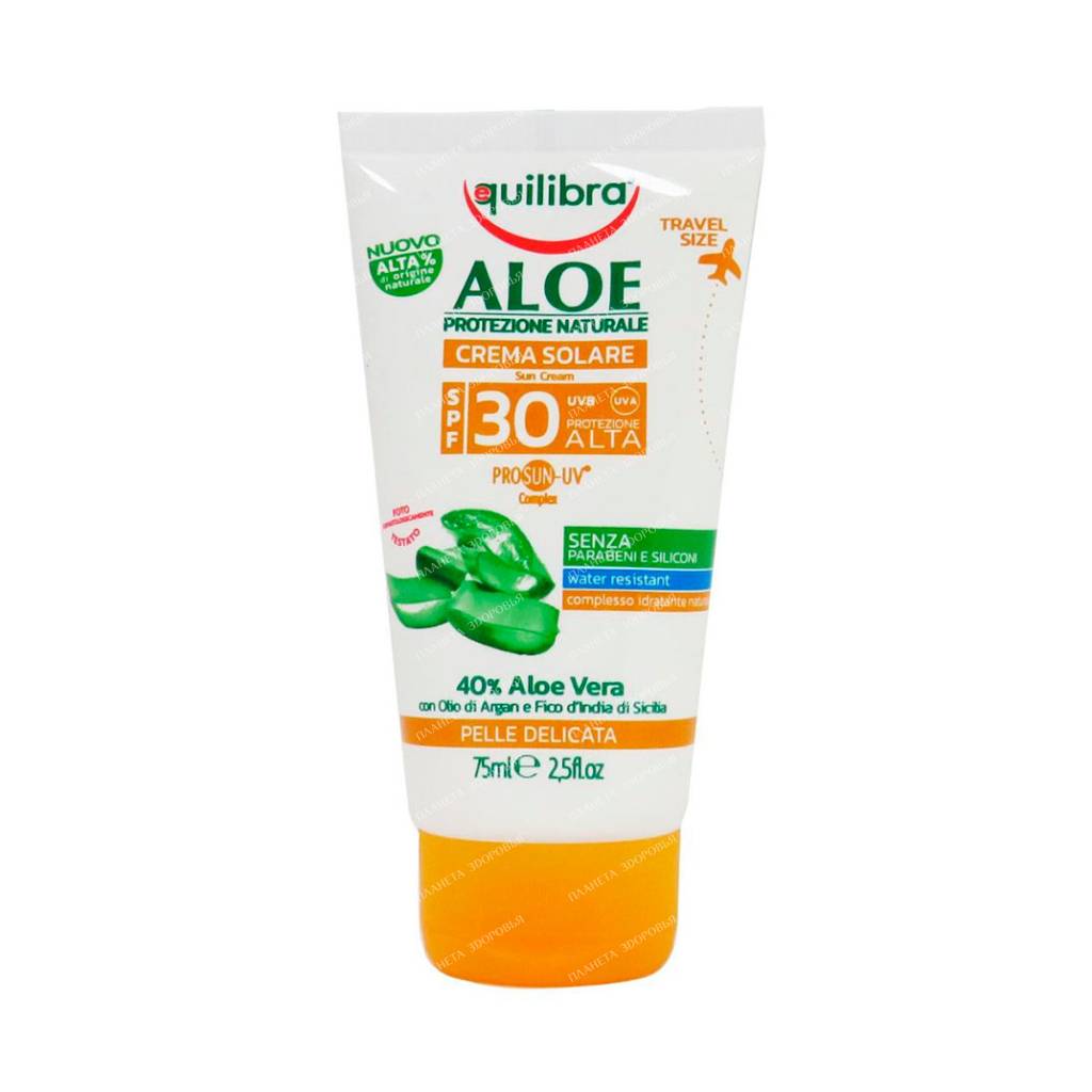 EQUILIBRA "Aloe" Sunscreen SPF 30 with PROSUN-UV complex, 75 ml