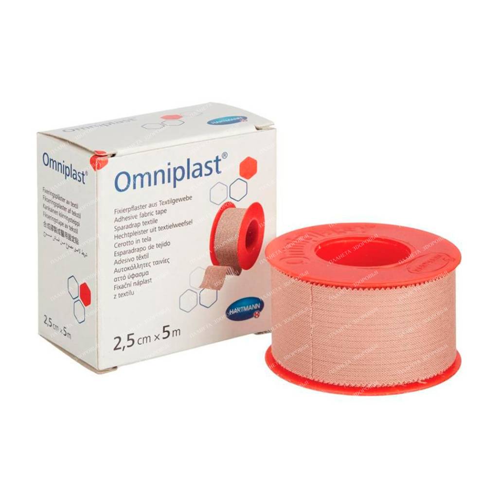 Plaster of textile fabric Omniplast, size: 2.5 cm x 5 m
