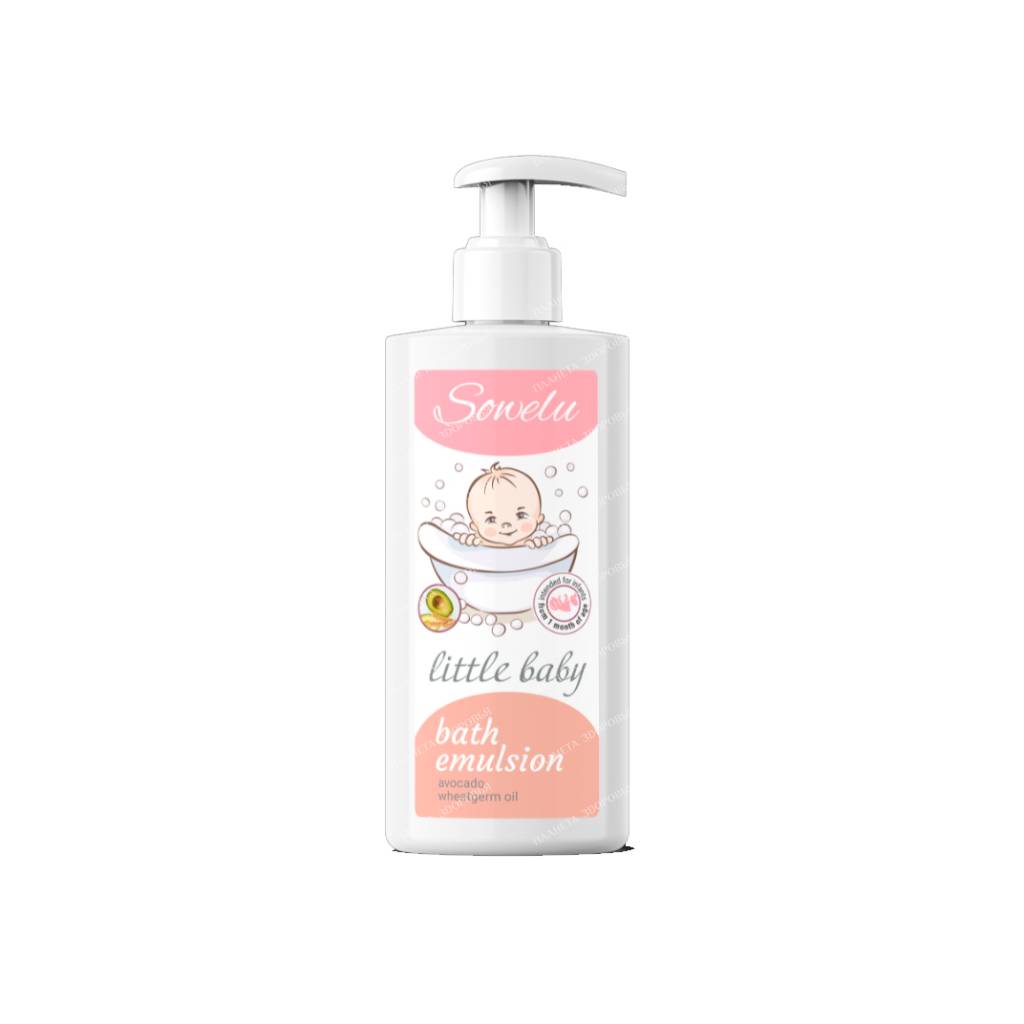 Sowelu little baby bath emulsion for children with avocado and wheat germ oil, 300 ml