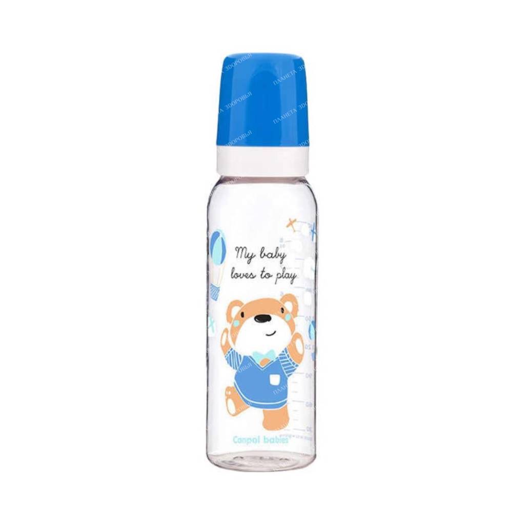 Canpol babies Plastic bottle (for feeding) 11/840 250 ml (blue)