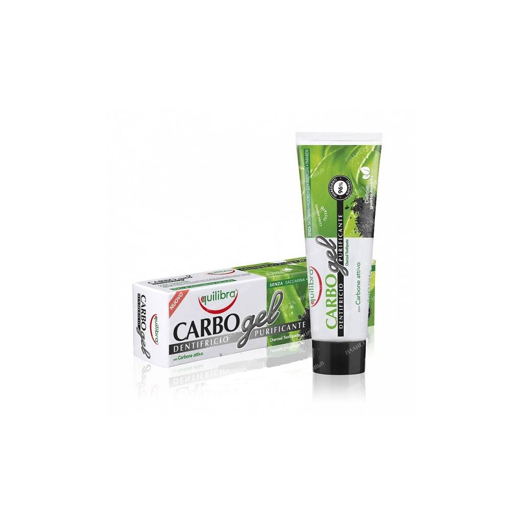 EQUILIBRA Carbo gel Toothpaste with charcoal, 75 ml