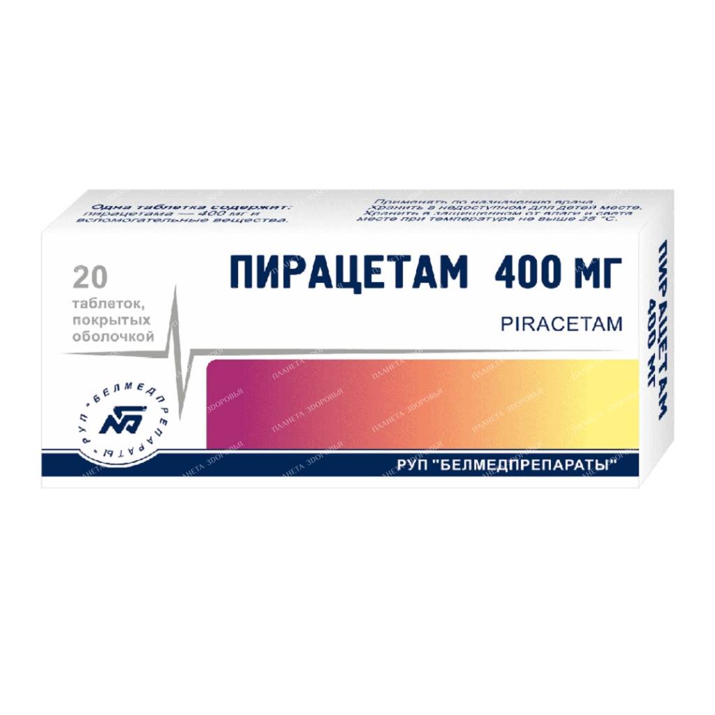 Piracetam pills p/o 400mg №10x2