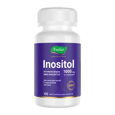 Evalar Inositol 500 mg Capsules, 100 Count