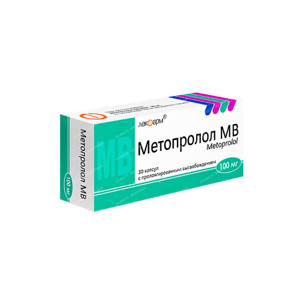 Metoprolol MB extended release capsules 100mg №10x3