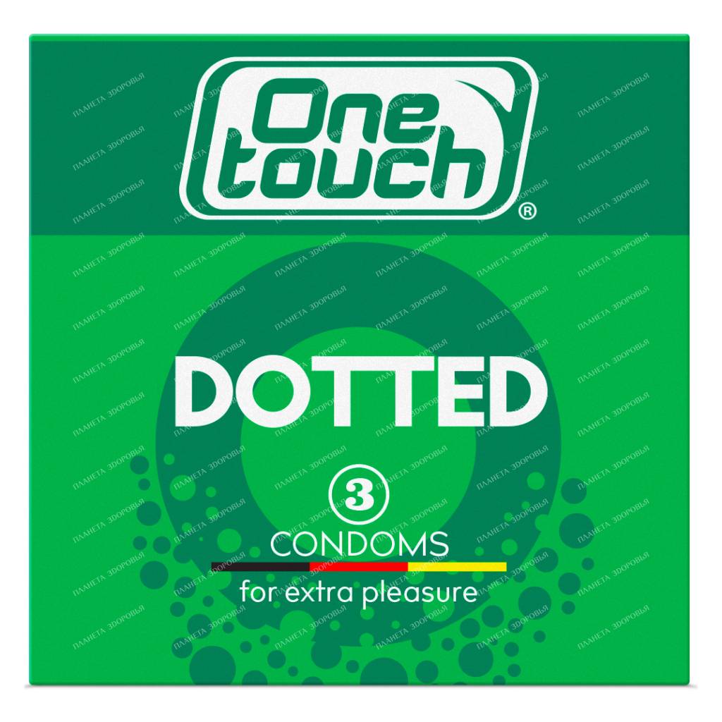 One Touch Dotted Condoms, 3 pcs
