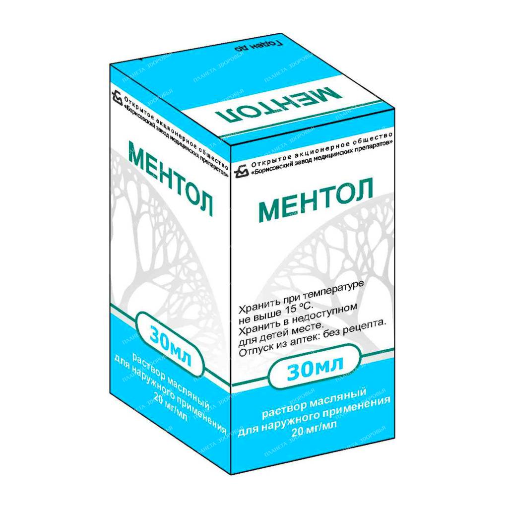Menthol oil solution for external use 20mg/ml 30ml №1