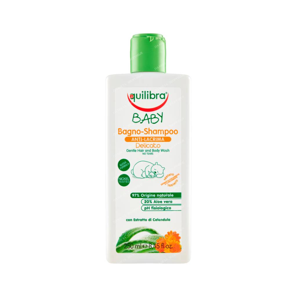 EQUILIBRA Baby Shampoo-gel for gentle hair and body care (no tears), 250 ml (new design)