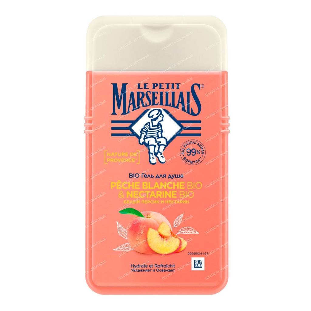 Le Petit Marseillais BIO Shower Gel "White Peach and Nectarine" 250 ml