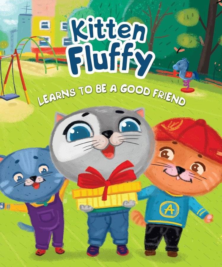 Kitten fluffy learns to be a good friend | Kitten fluffy learns to be a good friend