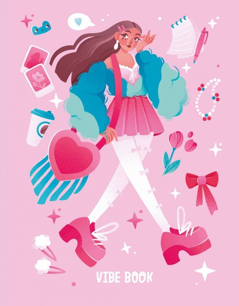 VIBE BOOK. Блокнот для подростков (розовая обложка) | VIBE BOOK. Teen Notebook (Pink Cover)