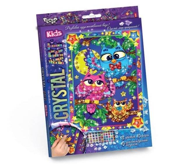 Набор креативного творчества "Crystal Art. Совы" | Crystal Art Creative Set – Owls