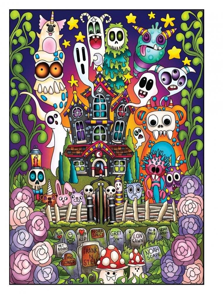 Creative Haven Haunted! Coloring Book фото книги 2