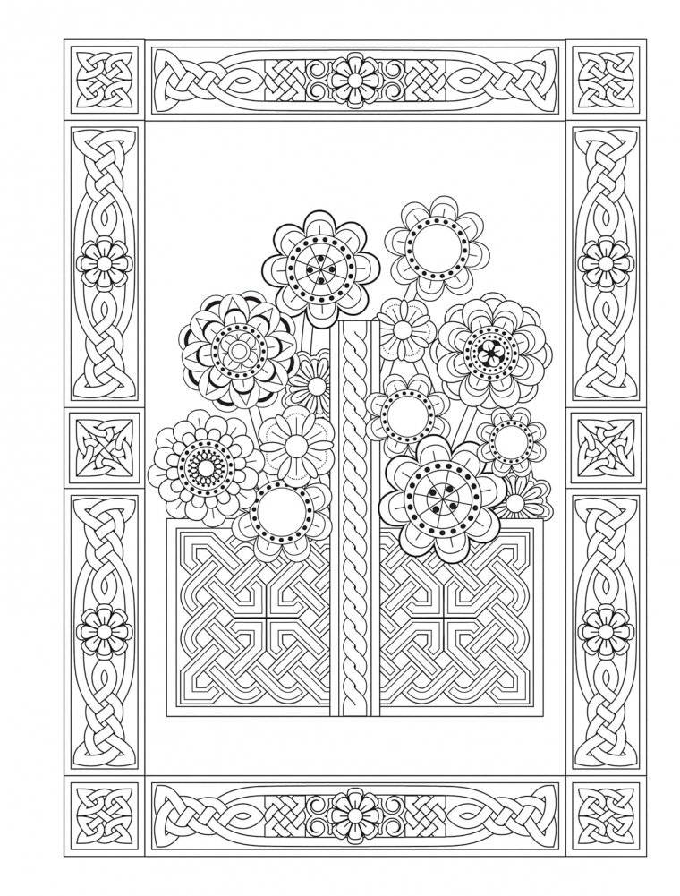 Creative Haven Celtic Gardens coloring book фото книги 4