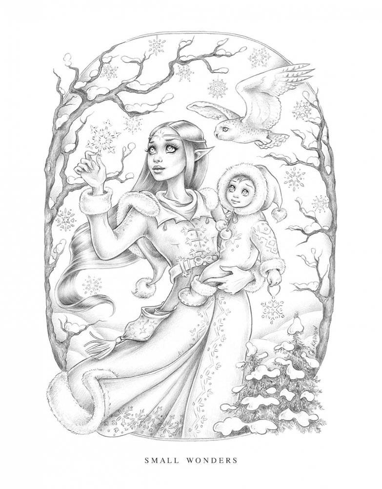 Wildflower Folk Coloring Book фото книги 5