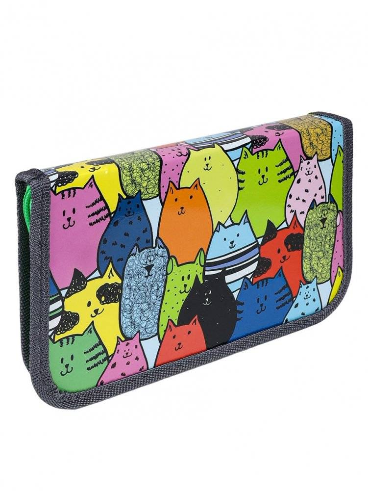 Пенал "Котята‑6", 1 отделение, 190x115 мм | Pencil Case "Kittens‑6", 1st Division, 190 × 115 mm