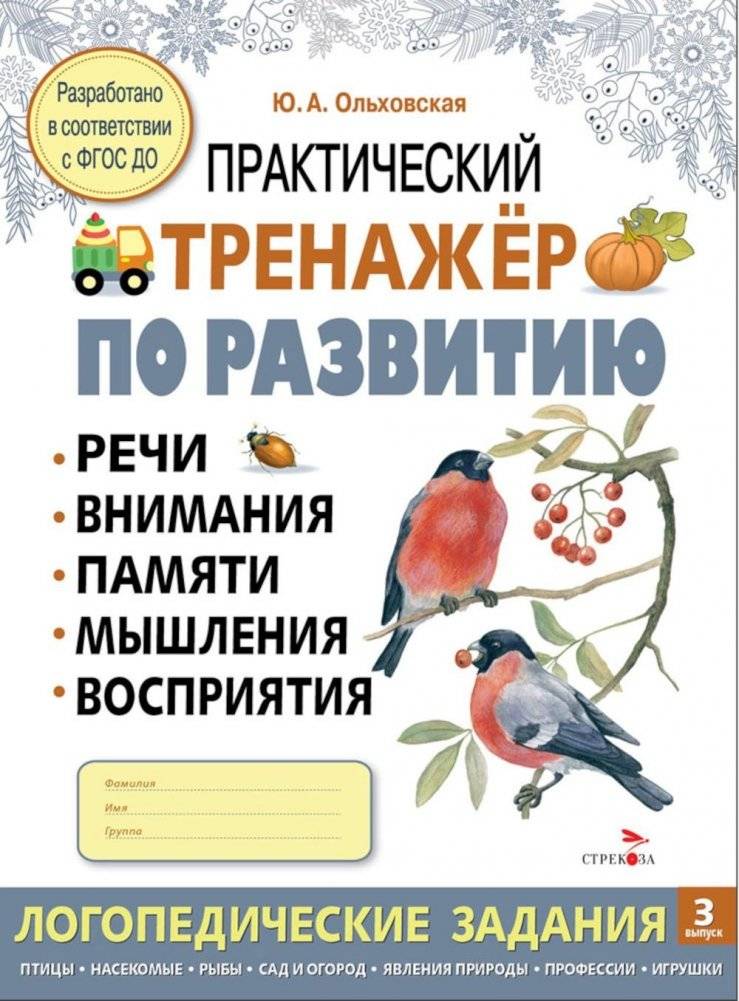 Практический тренажер по развитию речи, внимания, памяти, мышления, восприятия. Выпуск 3. Рабочая тетрадь | Practical Workbook for Developing Speech, Attention, Memory, Thinking, and Perception. Issue 3.