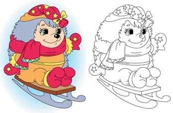 Раскраска. Весёлая зима 2 фото книги 2