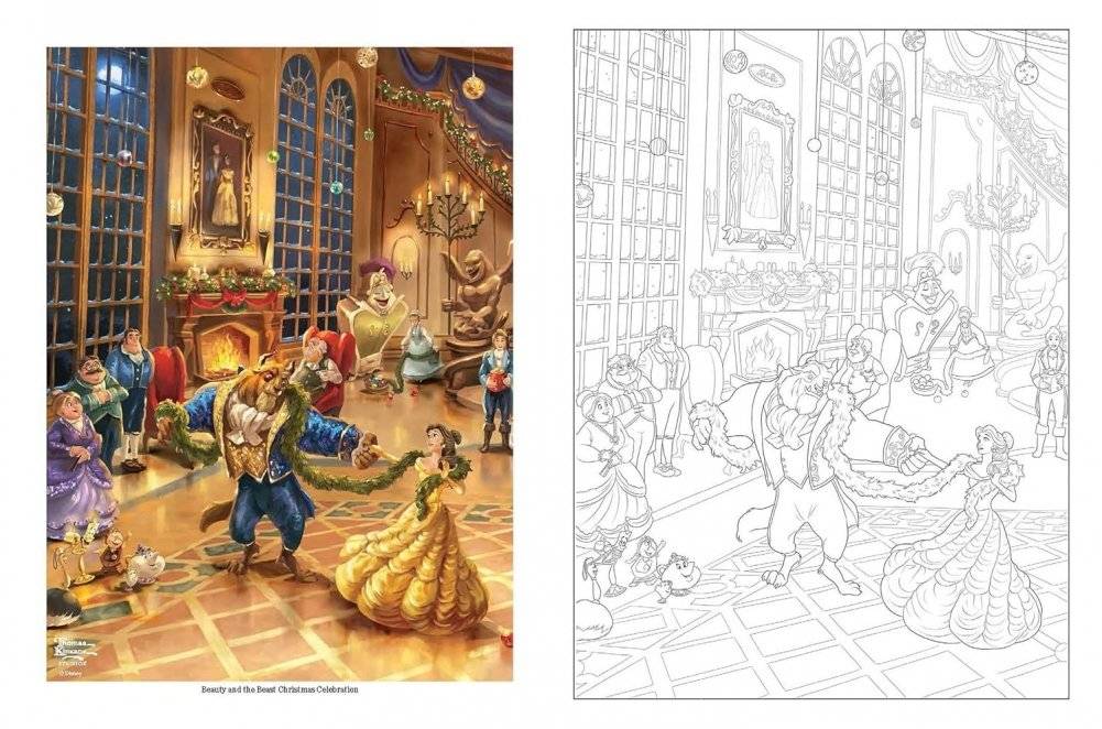 Disney Dreams Collection Thomas Kinkade Studios Celebrations Coloring Book фото книги 2