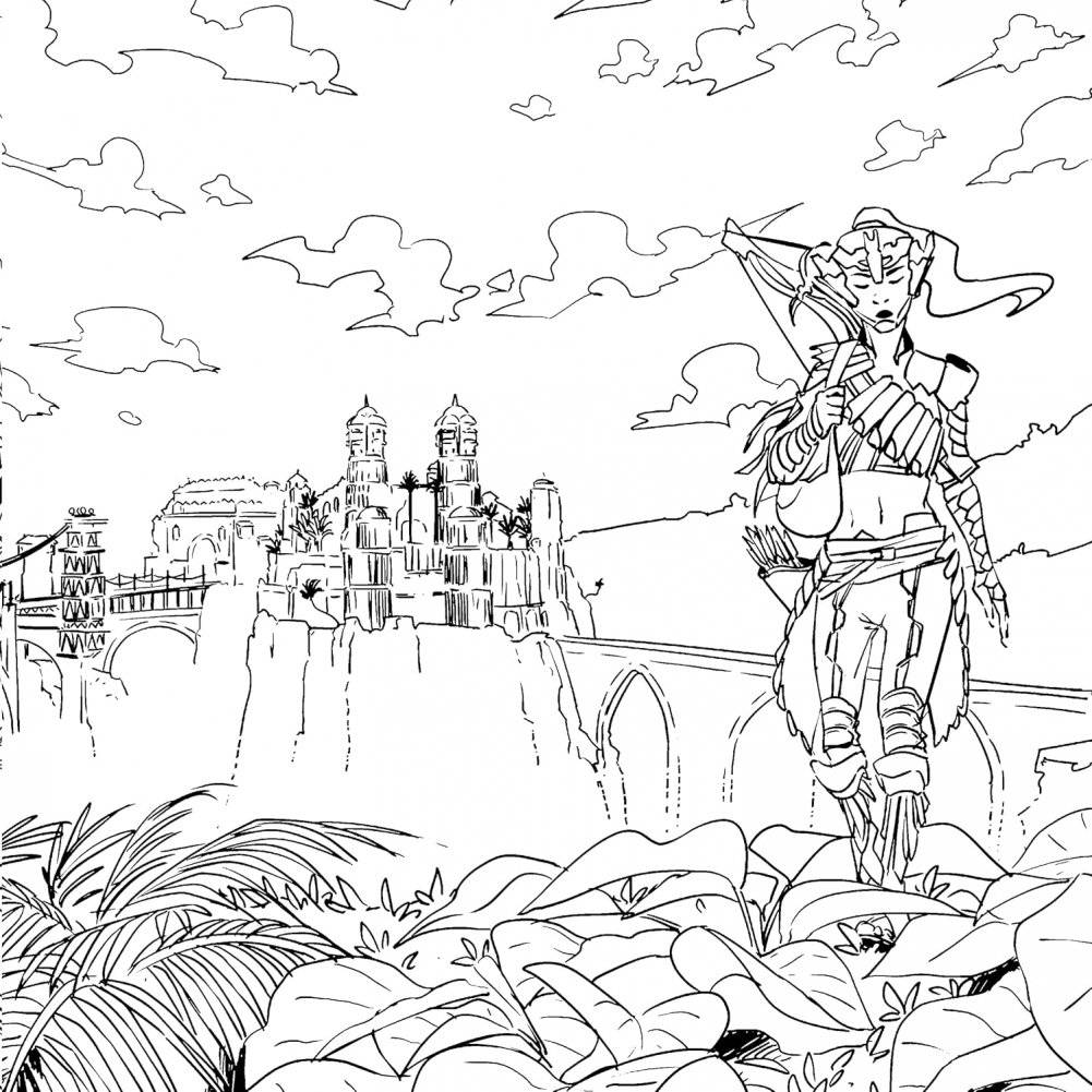 The Official Horizon Zero Dawn Coloring Book фото книги 3