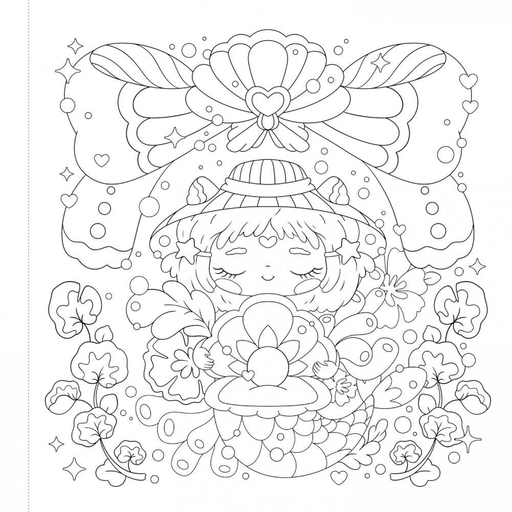 Manga Sparkle: Mermaid City. A Shimmery Manga & Anime Style Coloring Book фото книги 5