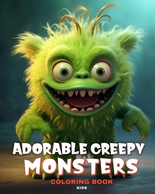 Adorable Creepy Monsters Coloring Book for Kids: Spooky & Cute Coloring Pages for Kids Featuring Funny, Silly Mini Monsters | Adorable Creepy Monsters Coloring Book for Kids