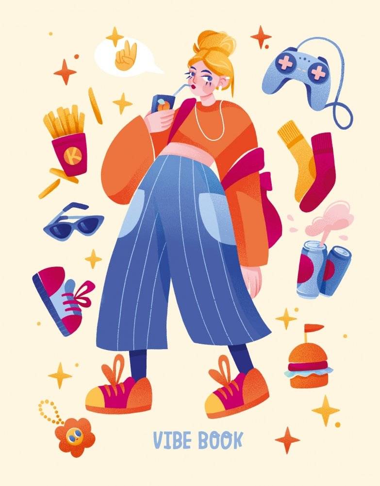 VIBE BOOK. Блокнот для подростков (песочная обложка) | VIBE BOOK. Notebook for Teens (Sand Cover)