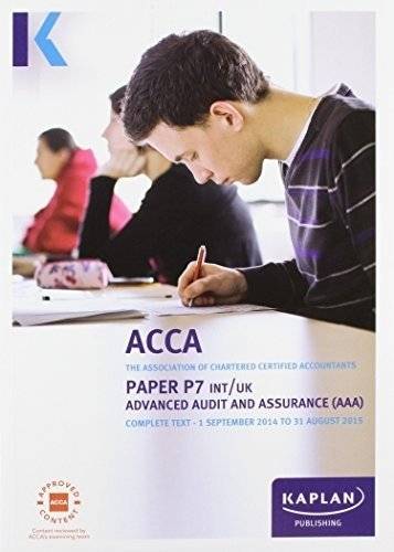 P7 Advanced Audit and Assurance (INT & UK) - Complete Text | P7 Advanced Audit and Assurance (INT & UK) - Complete Text