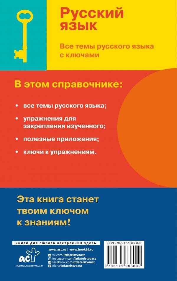 Русский язык. Все темы русского языка с ключами фото книги 2