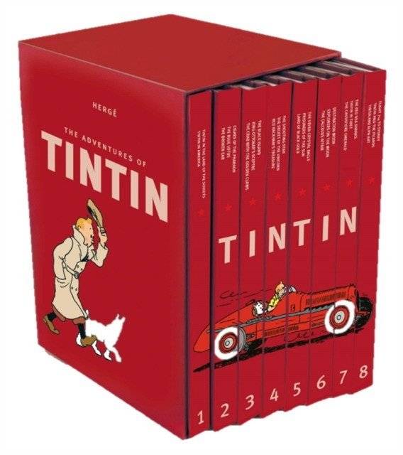 Коллекция Приключений Тинтина, 8 книг в коробке | The Adventures of Tintin Collection, 8 Books Box Set