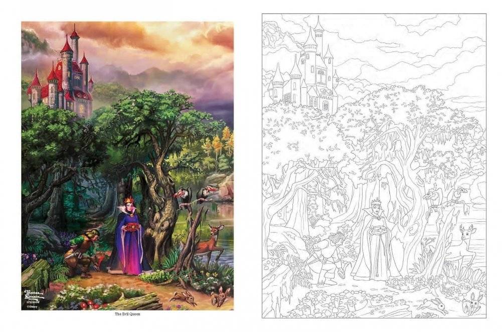 Disney Dreams Collection Thomas Kinkade Studios Celebrations Coloring Book фото книги 3