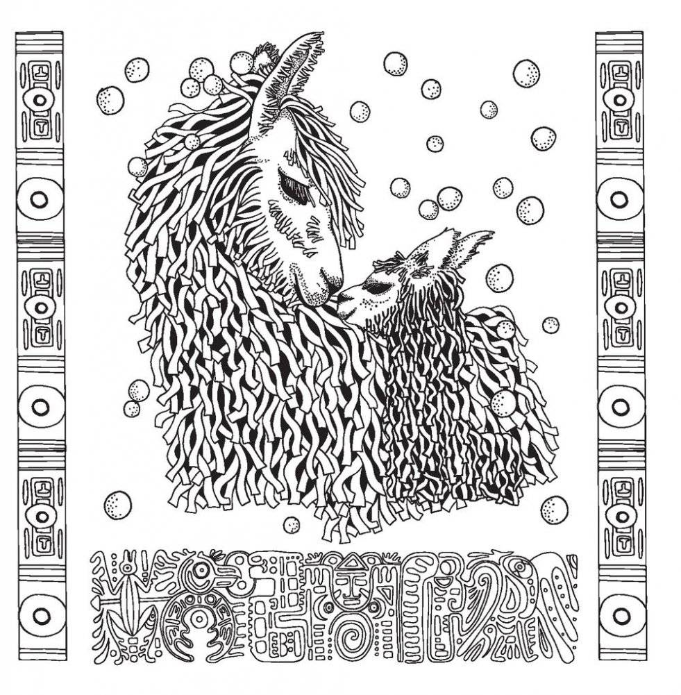 Ламы. No drama. Color lama. Раскраска-антистресс для творчества и вдохновения фото книги 5