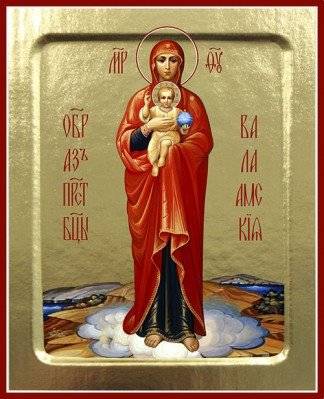 Икона Пресвятой Богородицы Валаамская на дереве | Ikona Presviatoi Bogoroditsy Valaamskaia na dereve