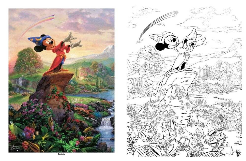 Disney Dreams Collection Original Art By Thomas Kinkade Coloring Book фото книги 3
