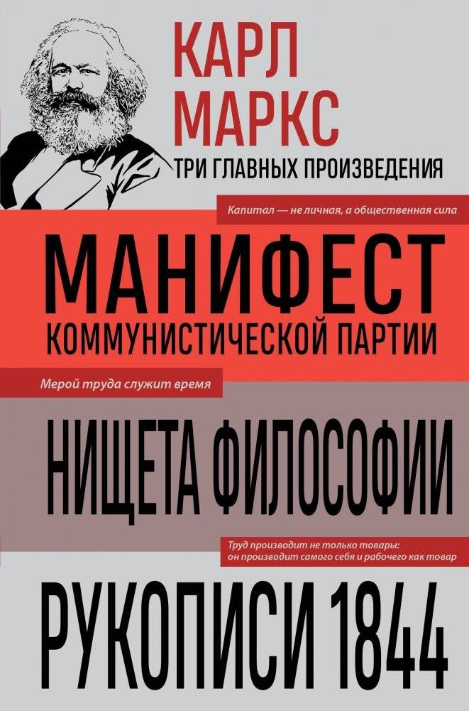 Карл Маркс. Манифест коммунистической партии. Нищета философии. Рукописи 1844 | Karl Marx: The Communist Manifesto, The Poverty of Philosophy, 1844 Manuscripts