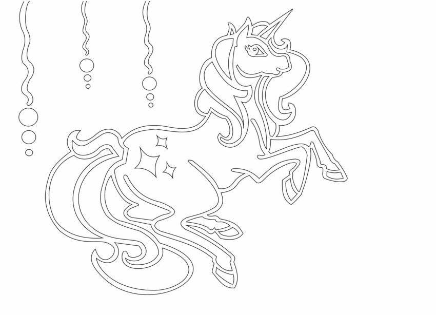 Трафарет "Единорог", А5 | Unicorn Stencil – A5