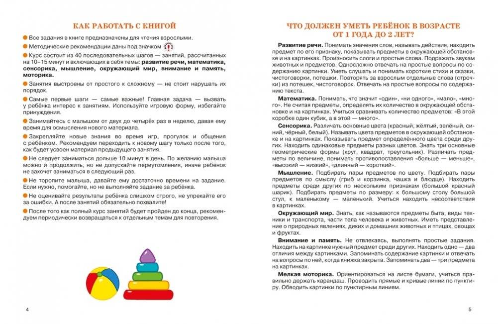 Полный годовой курс занятий для детей 1-2 лет фото книги 4