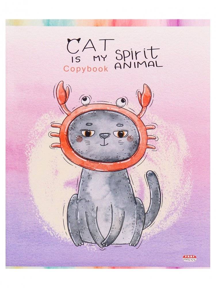 Тетрадь "Коты-друзья", А5, 48 листов, клетка фото книги 3