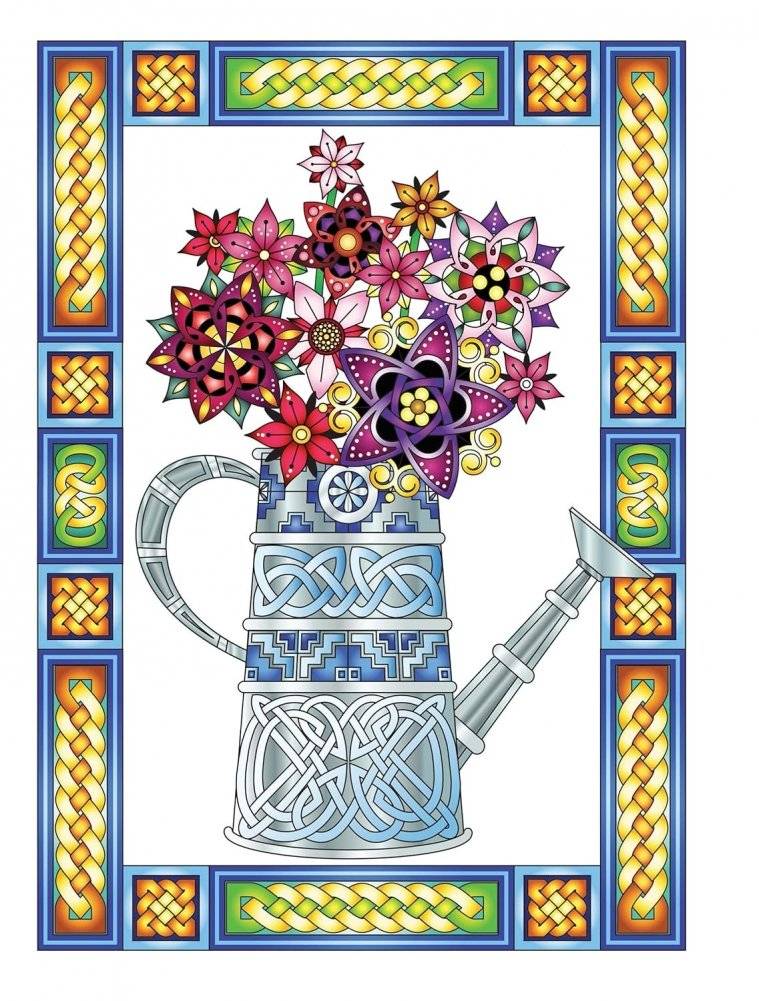 Creative Haven Celtic Gardens coloring book фото книги 3