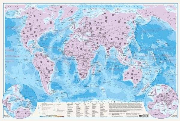 Мир. Скретч-карта А1 | World Scratch Map A1