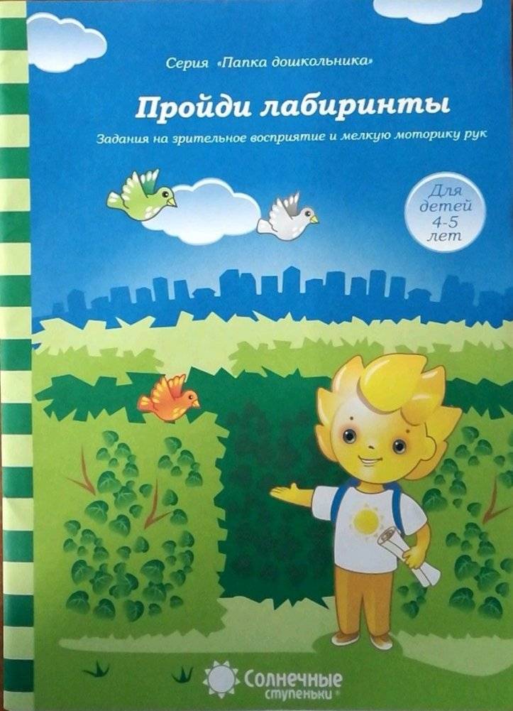 Пройди лабиринты. Задания на зрительное восприятие и мелкую моторику рук. Для детей 4-5 лет | Navigate the Mazes: Visual Perception and Fine Motor Skills for Ages 4-5