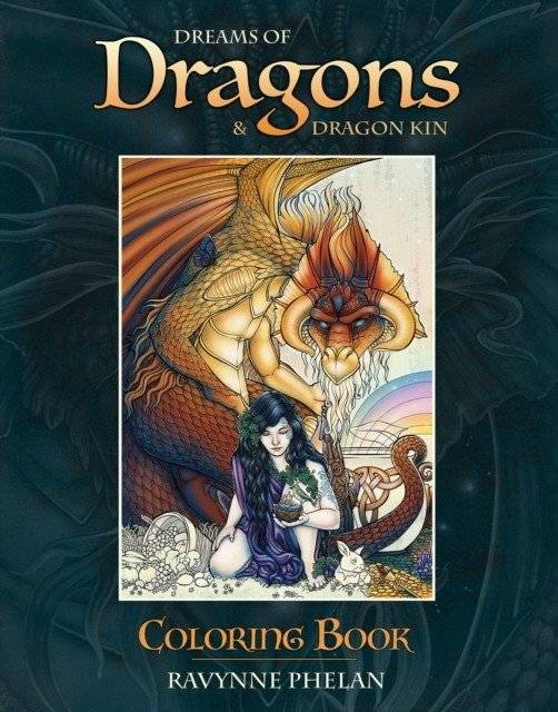 Книжка-раскраска: Мечты о драконах и драконьем роде | Dreams of Dragons & Dragon Kin Coloring Book