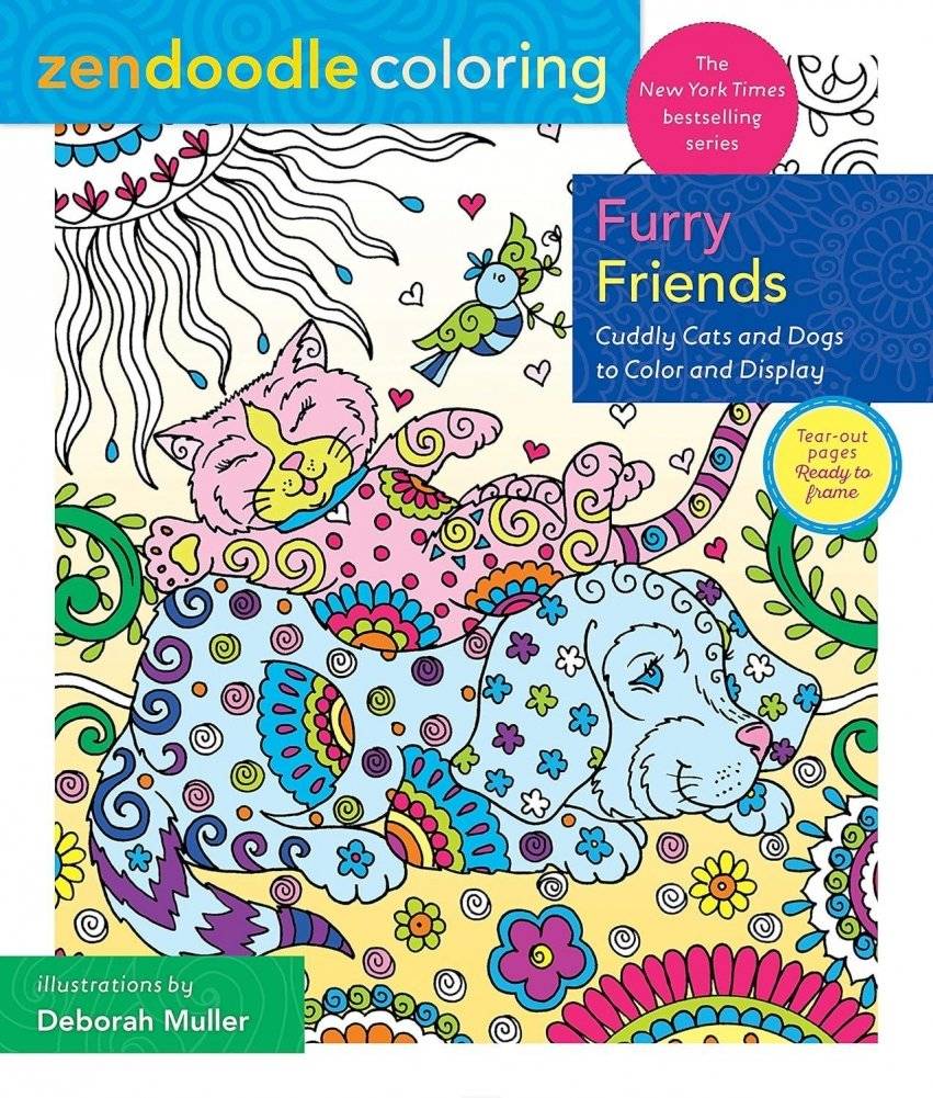 Zendoodle Coloring: Furry Friends: Cuddly Cats and Dogs to Color and Display | Zendoodle Coloring: Furry Friends: Cuddly Cats and Dogs