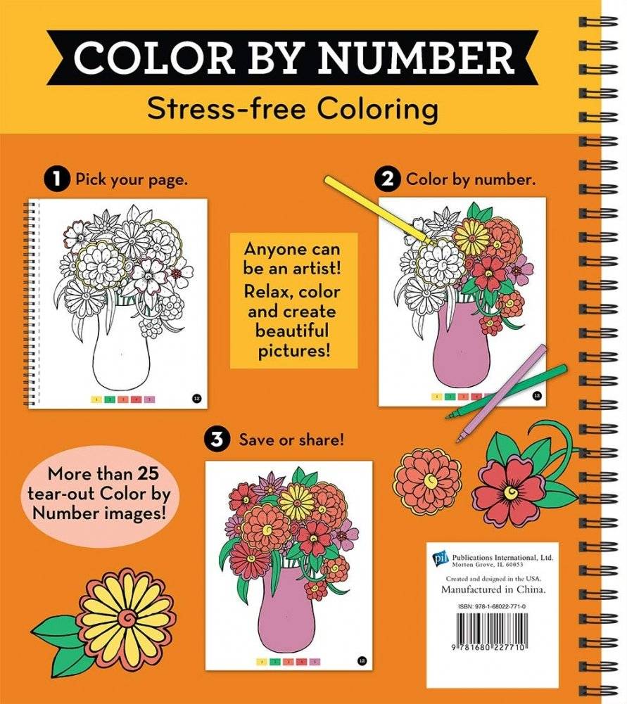 Brain Games - Color by Number: Stress-Free ColoringЦ фото книги 2