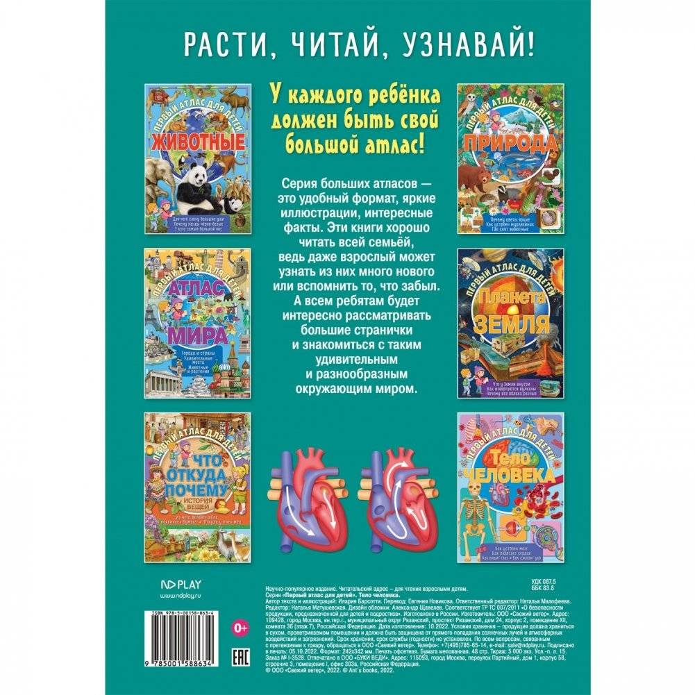 Первый атлас для детей. Тело человека фото книги 2
