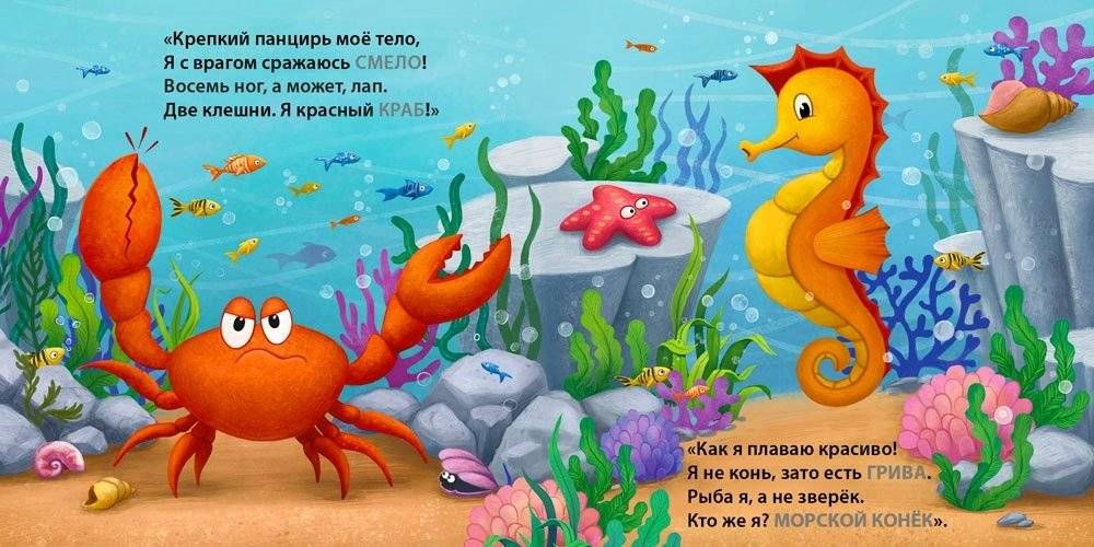 Книжки - картонки. Кто живёт в воде. Загадки-рифмы фото книги 2