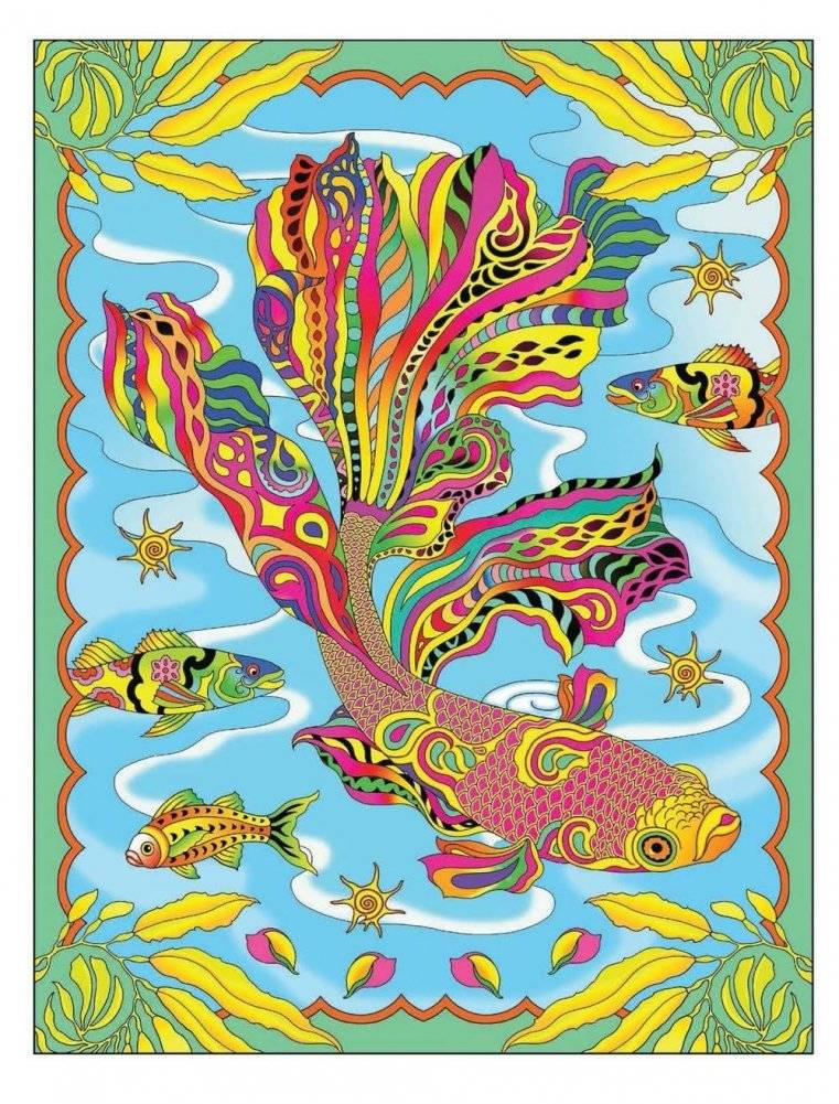 Creative Haven Enchanting Oceans coloring book фото книги 3
